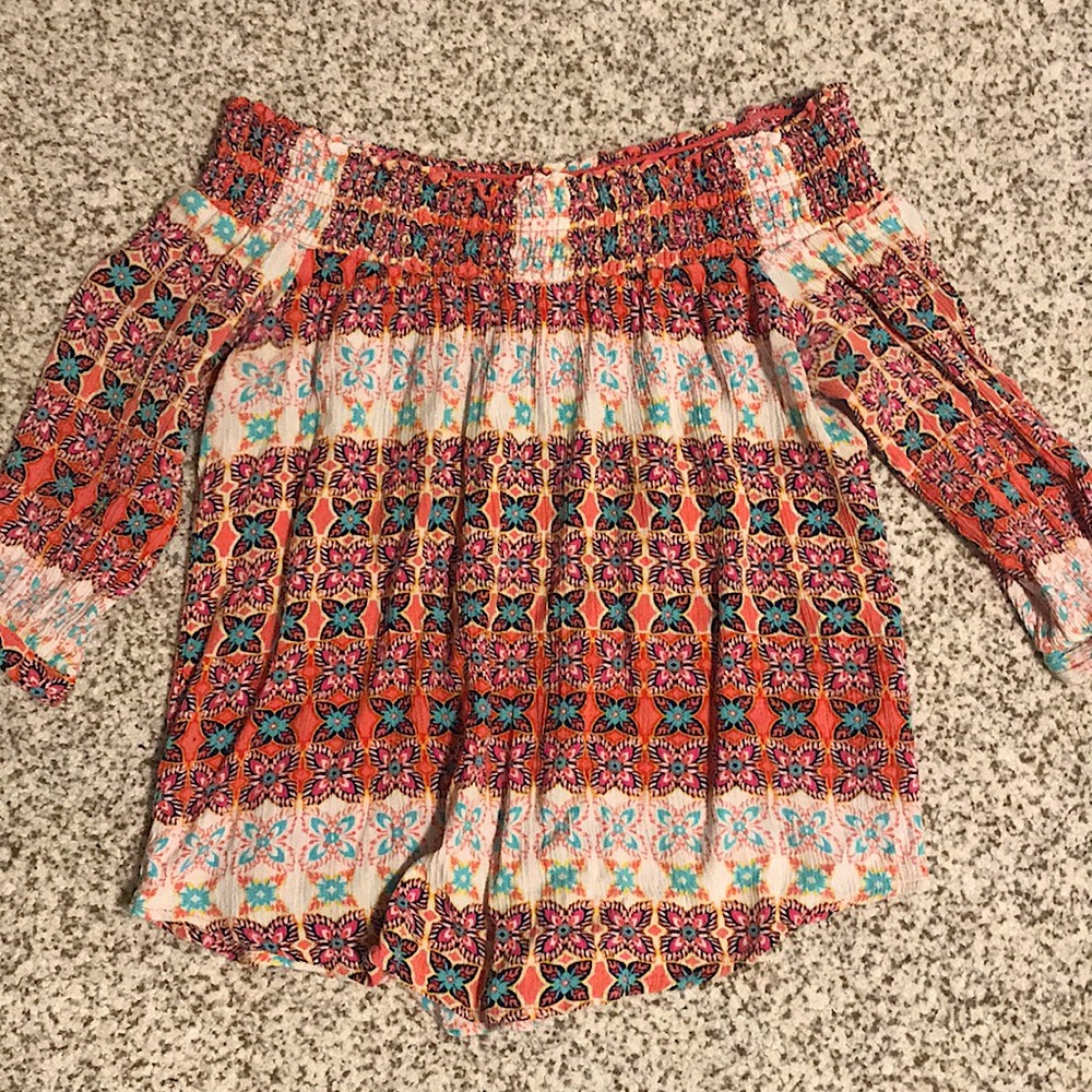 Pink off the shoulder shirt